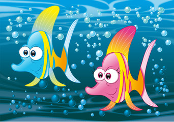 Couple of fish in the ocean