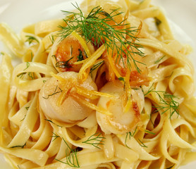 Fettucini With Scallops