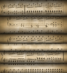 roll old musical notes