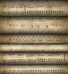 roll old musical notes