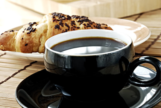 Coffee with crossaint
