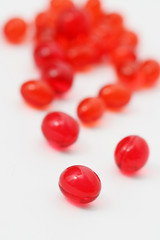 Pills on a white background