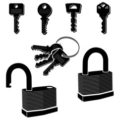 Vector set of locks and keys