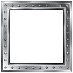 Vector metal frame with bolts