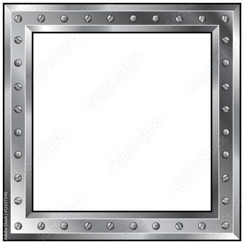 "Vector metal frame with bolts" Stock image and royaltyfree vector files on Pic