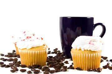 Isolated Coffee Mug with Cupcake