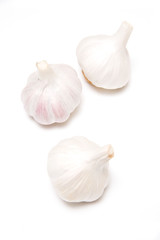 garlic bulbs isolated ona white background.