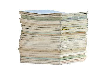 Pile of books with clipping path