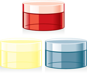 isolated cosmetics set