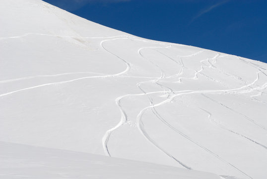 traces dans la neige