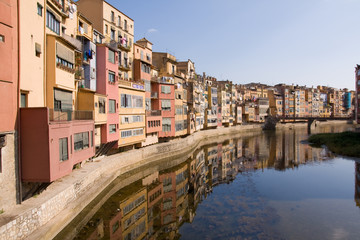 Naklejka na ściany i meble historical city of Girona, Spain