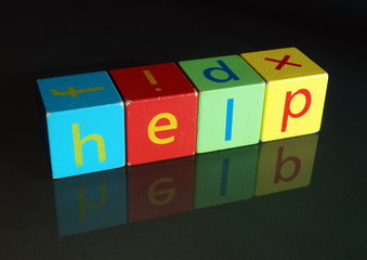 "Help" (wooden blocks)