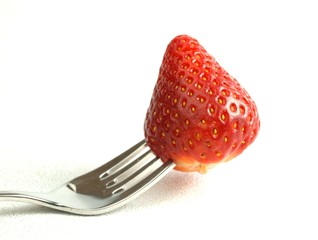 Strawberry on Fork