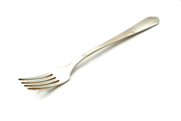 silver fork isolated