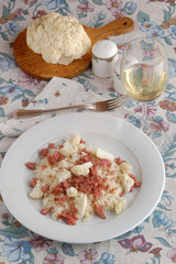 Risotto con salsiccia e cavolfiore