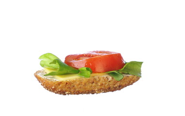 Delicious sandwich isolated on white