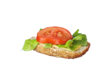 Delicious sandwich isolated on white