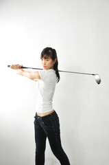Woman and Golf