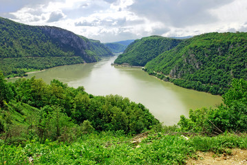 Danube canyon between Serbia and Romania