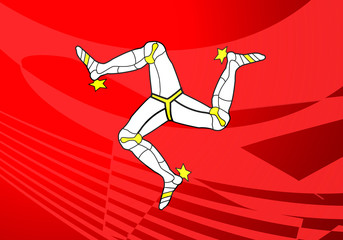 Fototapeta na wymiar Flag of Isle of Man