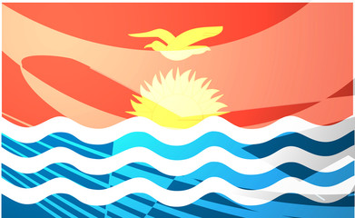 Fototapeta na wymiar Flag of Kiribati