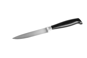 Black knife isolated on white.