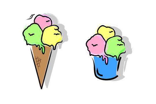 Gelato cono e coppetta