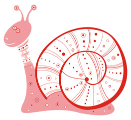 Vector illustration of stylized snails