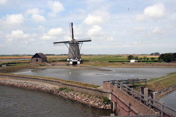Moulin à vent sur l'île de Texel
