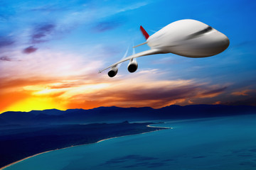 Obraz na płótnie Canvas Jet airplane in the sky