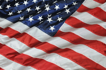 USA flag close up