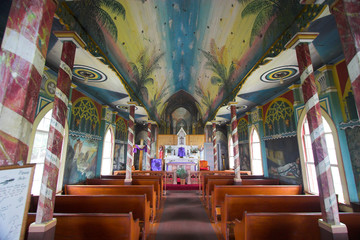 Tropical church interior