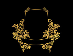 Gold floral frame 3