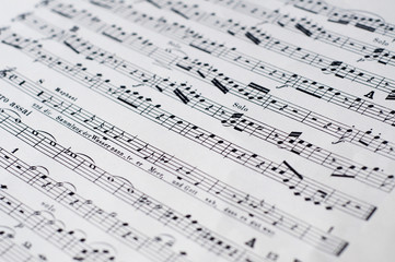 Sheet Music Close-Up