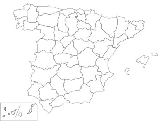 Spanien - Karte der Provinzen