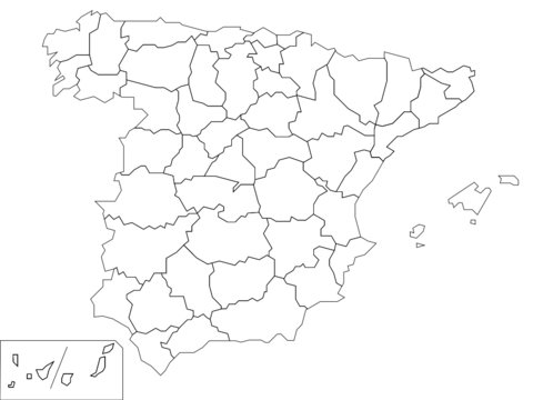 Spanien - Karte der Provinzen