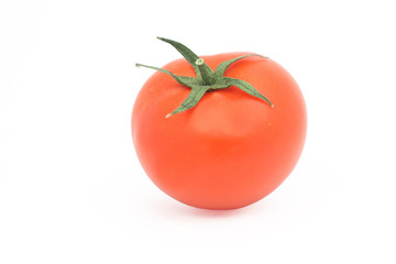 Red tomato isolated on white