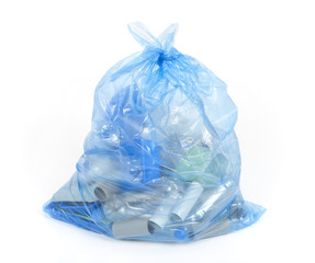 Blue recycling bag