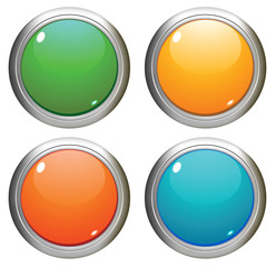 Vector glossy buttons.