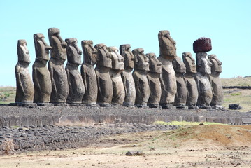 Collection of Moai Tongariki