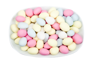 bowl of sugar covered almonds sweets