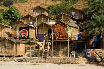 The beach house on coast Goa