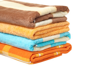 Wonderful , brilliance towels  on a white background.