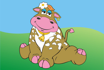 Obraz na płótnie Canvas Funny krowa