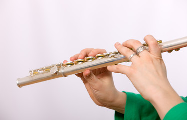 playing a flute