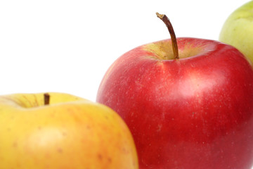 three multicolored apples 2