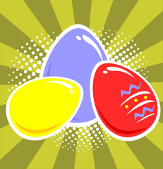 three easter eggs