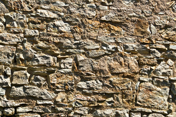 Detail from a stone fence wall