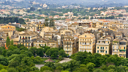 Fototapeta premium Old traditional city of Corfu in Greece