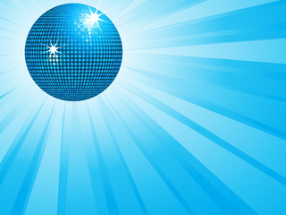 blue disco ball background